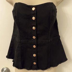 Guess // black strapless tube top 🖤